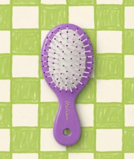 Purple mini hairbrush