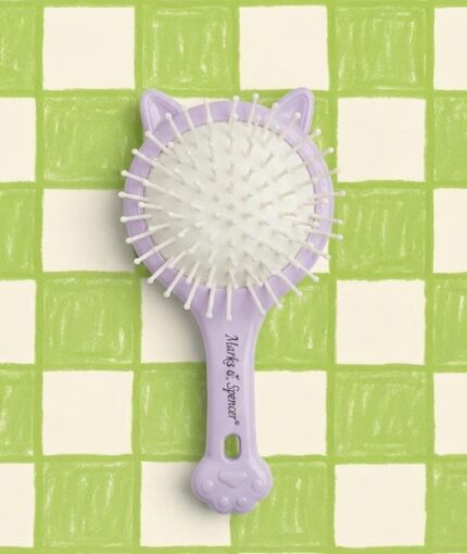 Purple cat hair brush