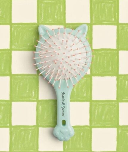 Blue cat hair brush